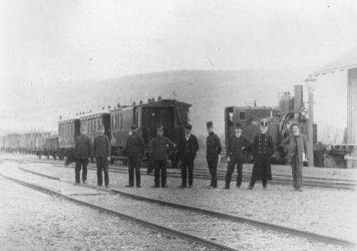 Historické fotografie železniční trati