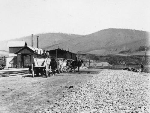 Historické fotografie železniční trati
